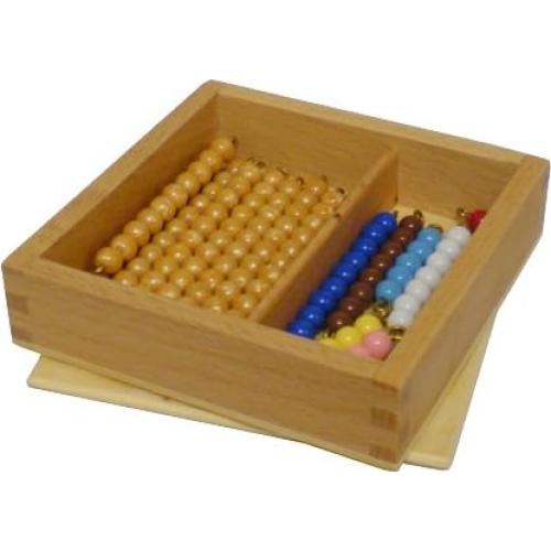 Barras de Cuentas Elite Montessori con Caja de Madera