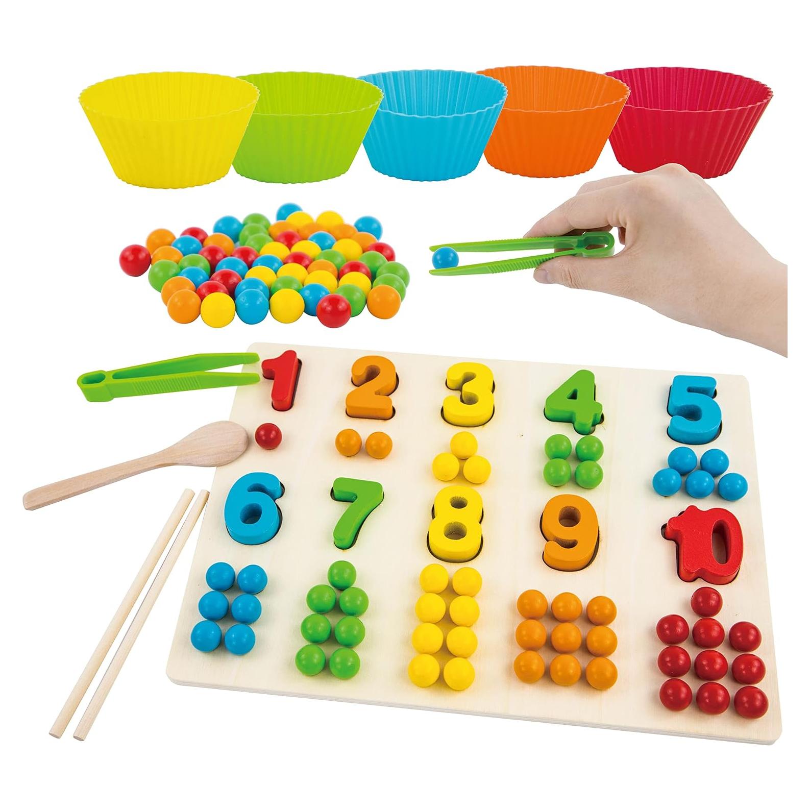 Tablero de Matemáticas de Madera Evmark para Niños 3+