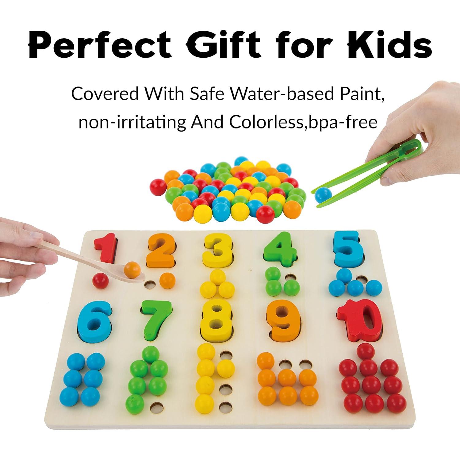 Tablero de Matemáticas de Madera Evmark para Niños 3+