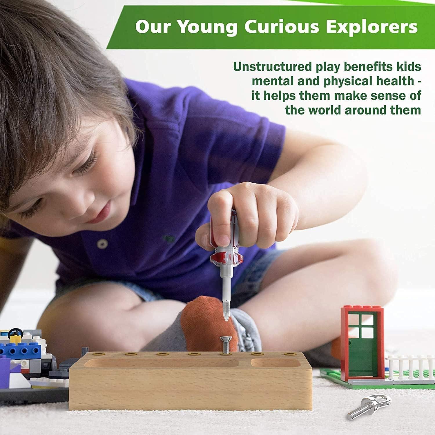 Conjunto de Juguetes Montessori Panda Brothers - Tablero de Destornillador y Geográfico