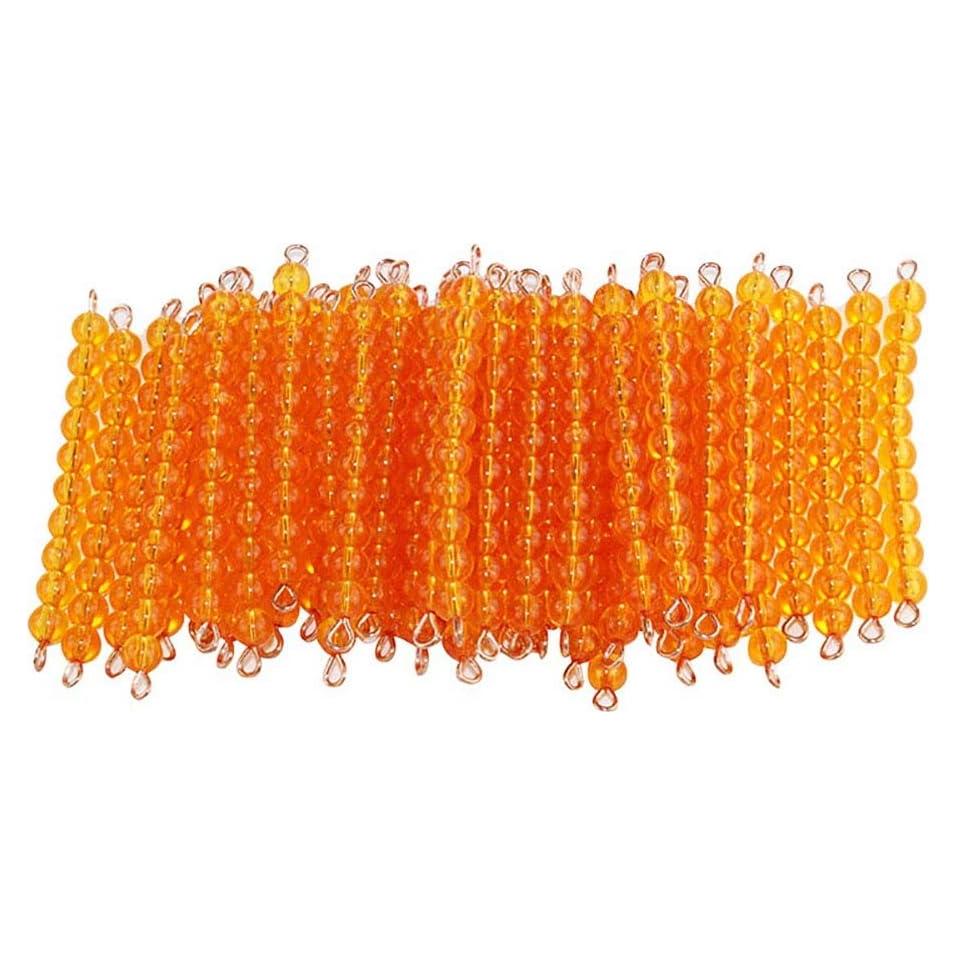 Kghios 45 Barras de Beads Doradas para Matemáticas Montessori