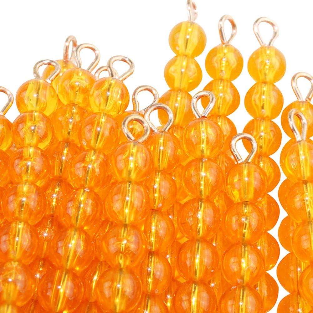 Kghios 45 Barras de Beads Doradas para Matemáticas Montessori