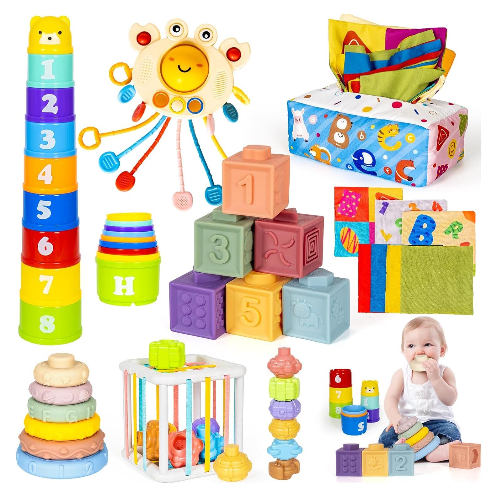 Juguetes Montessori 6 en 1 GJOF2YK para Bebés 0-18 Meses