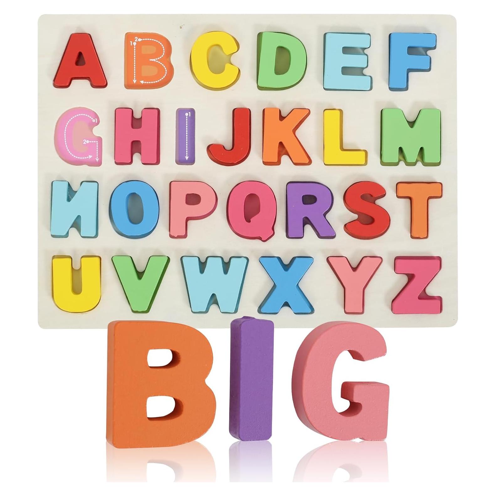 Rompecabezas de Alfabeto Kairsya de Madera para Niños 1-5 Años