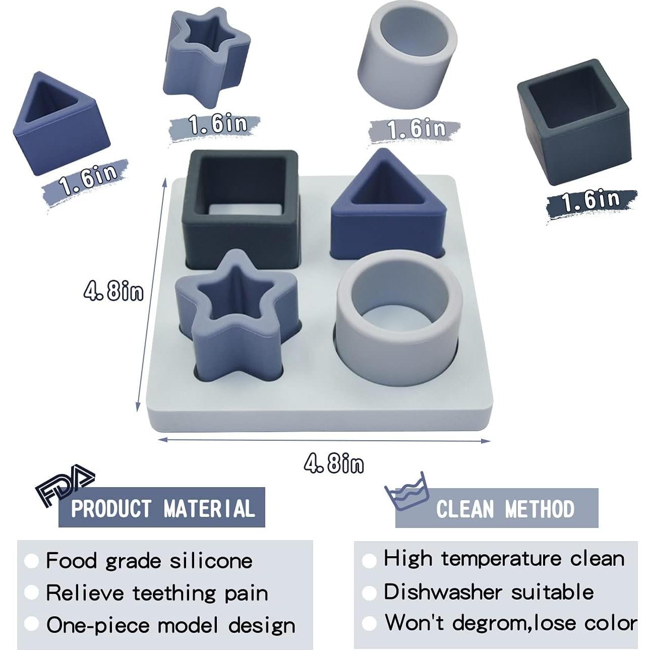 Bloques de Construcción Apilables HETOMI para Bebés 12cm