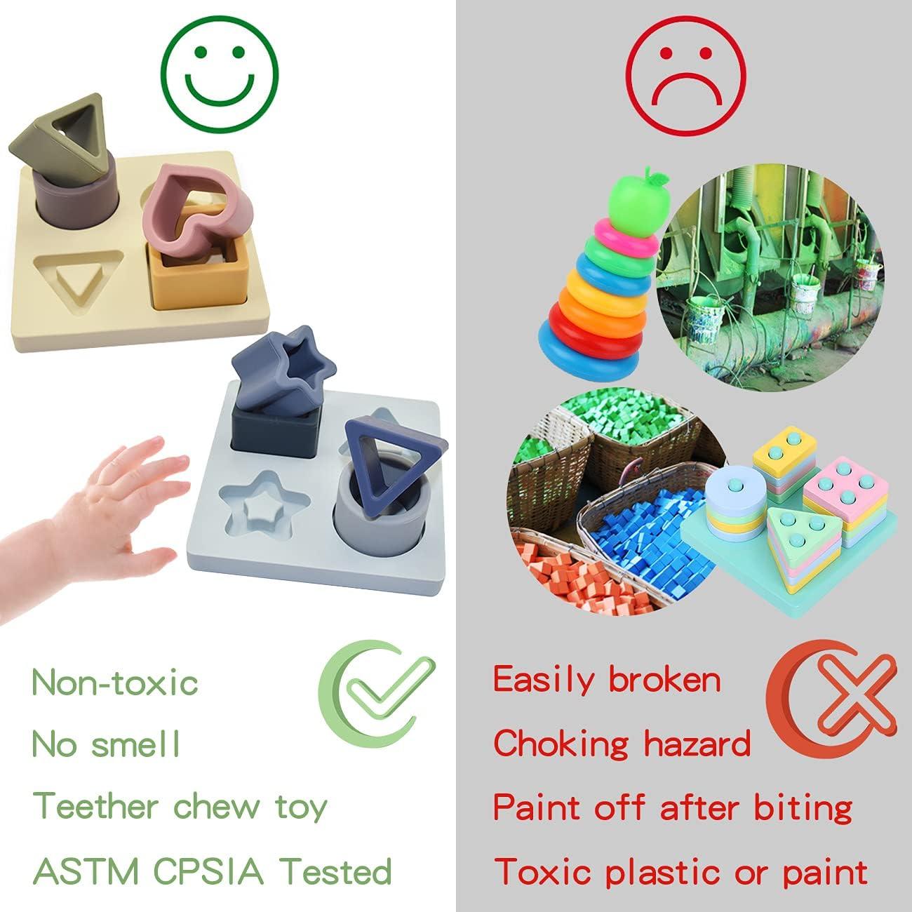 Bloques de Construcción Apilables HETOMI para Bebés 12cm