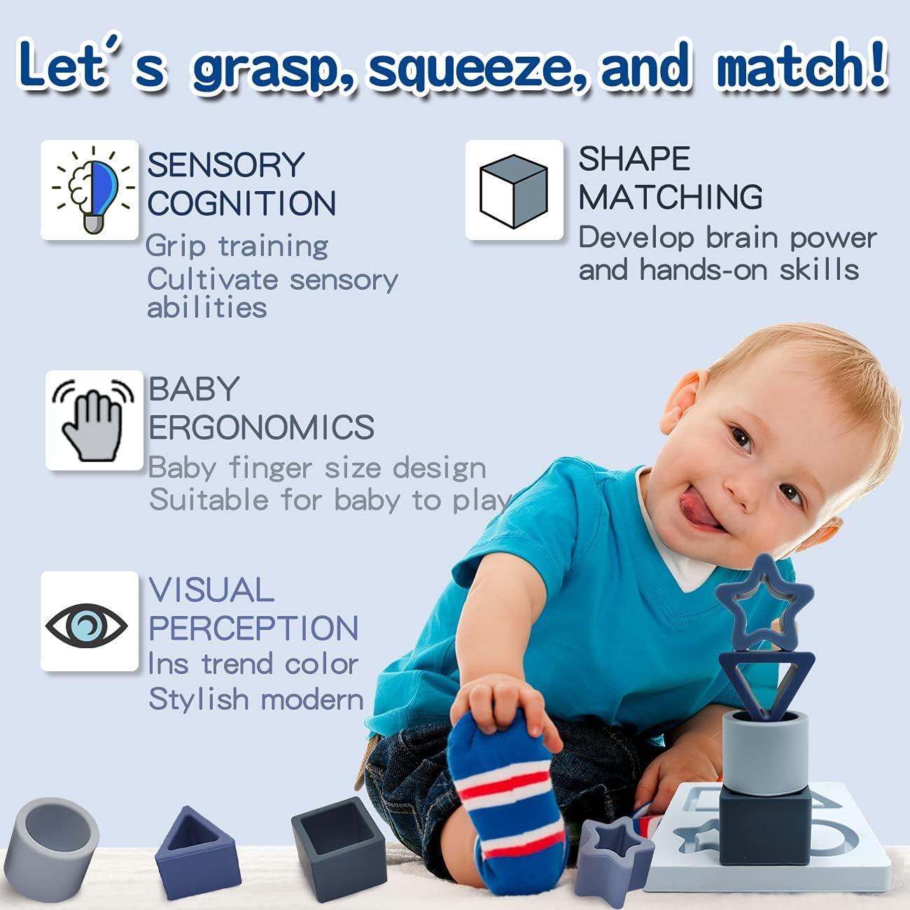 Bloques de Construcción Apilables HETOMI para Bebés 12cm