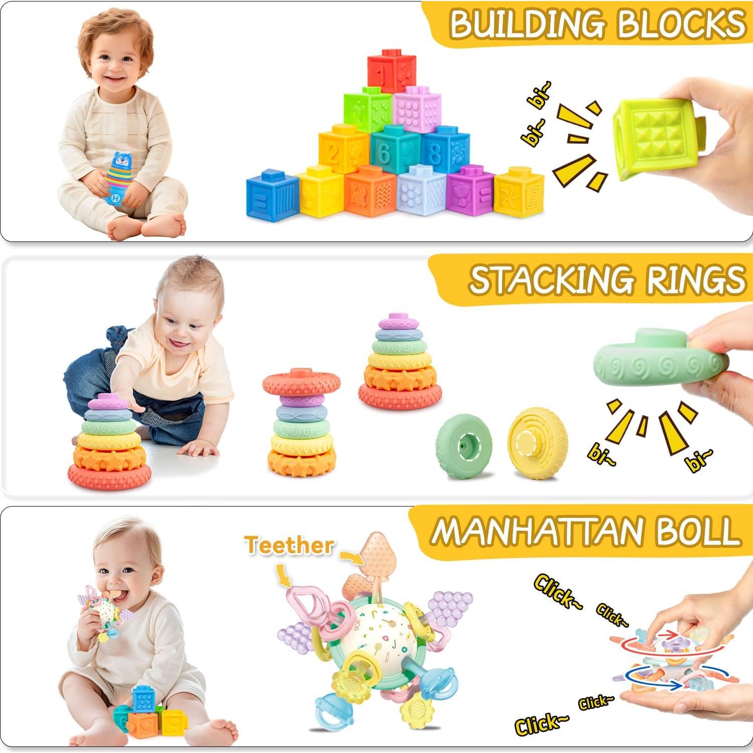 Juguetes Montessori 6 en 1 FENG LING para Bebés 6-12 Meses