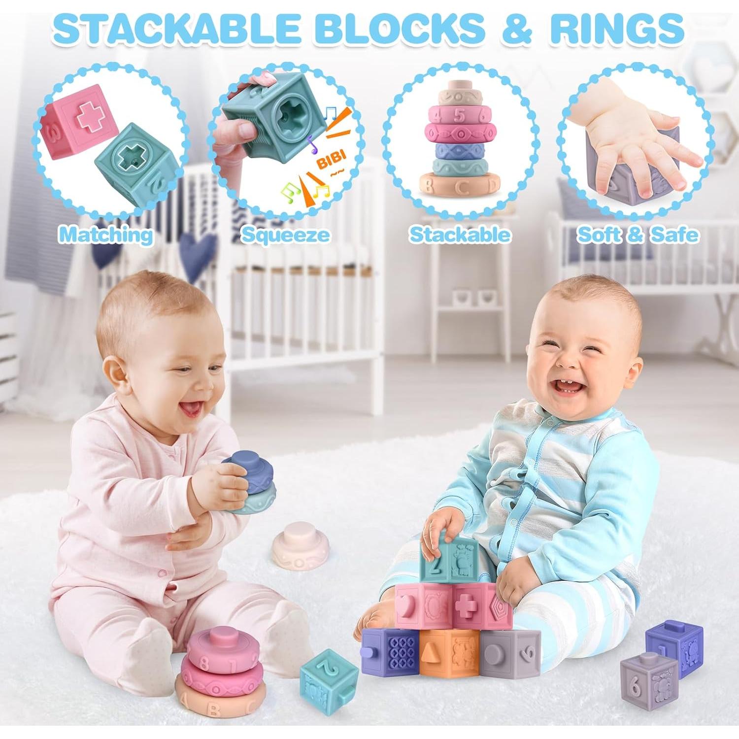 Juguetes Montessori para Bebés SpringFlower 5 en 1 0-12 Meses