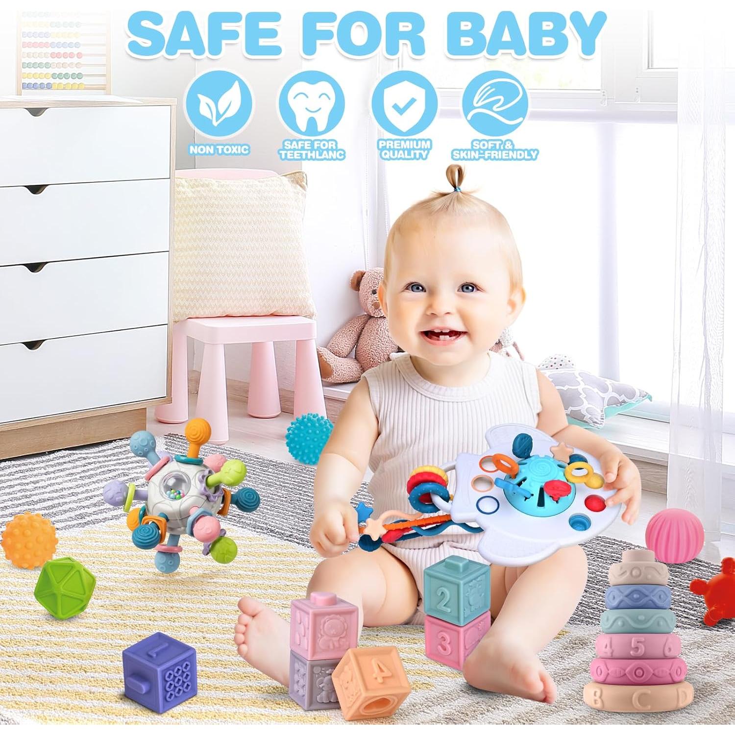 Juguetes Montessori para Bebés SpringFlower 5 en 1 0-12 Meses