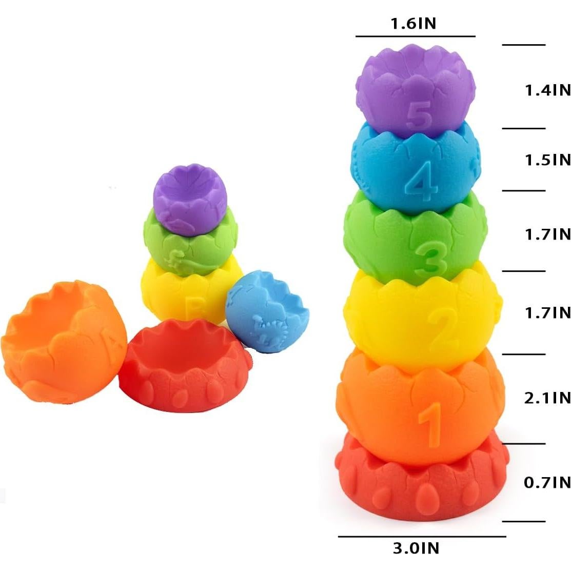 Juguete Educativo de Bloques Suaves Cosaway 6 Piezas 0-3 Años