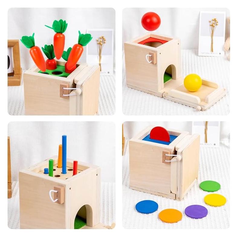 Kit de Bloques de Madera Geométricos EduLand Montessori 4 en 1