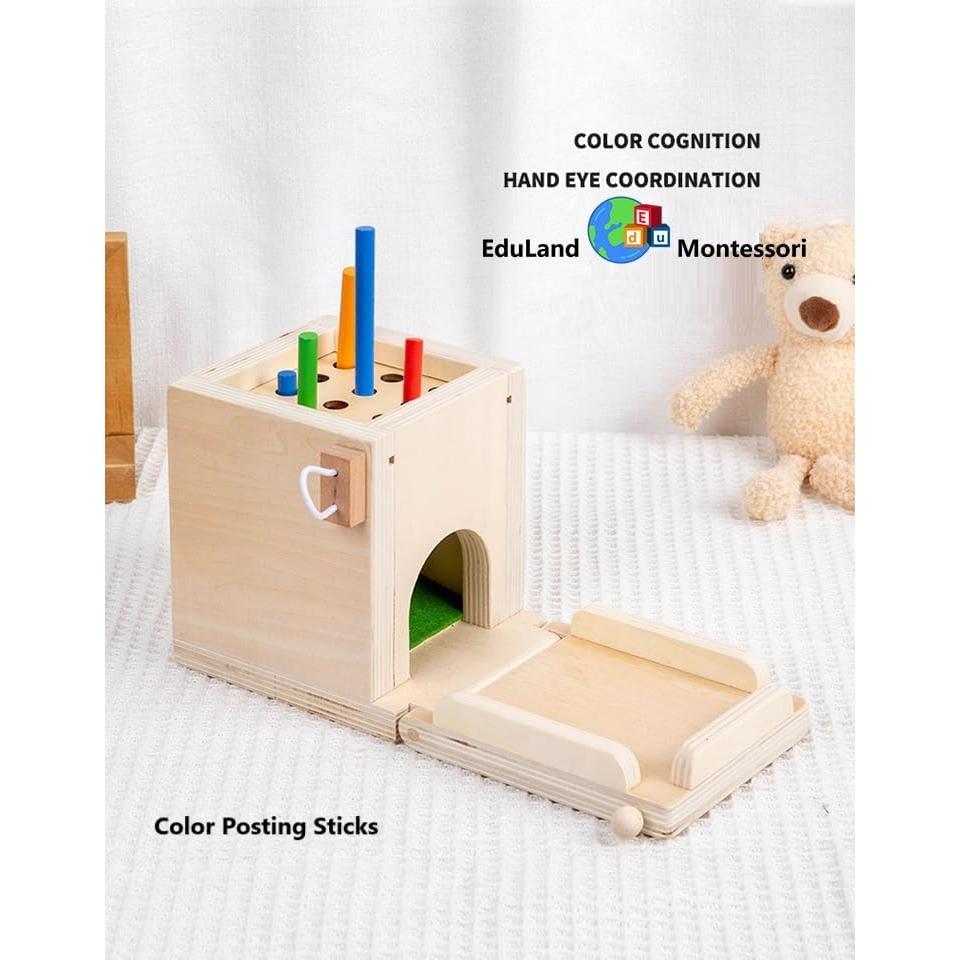Kit de Bloques de Madera Geométricos EduLand Montessori 4 en 1