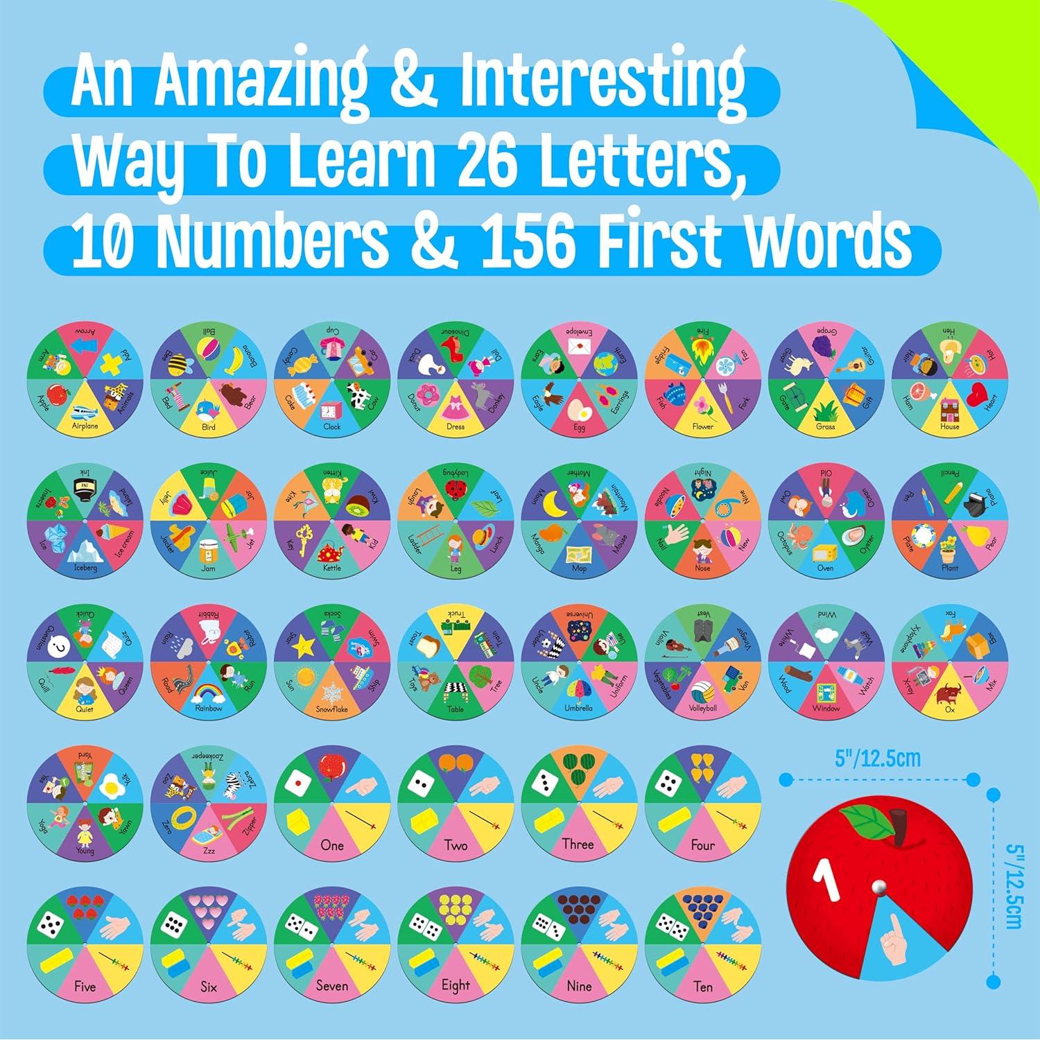 Juguete Educativo Montessori SpriteGru 36 Tarjetas para Niños