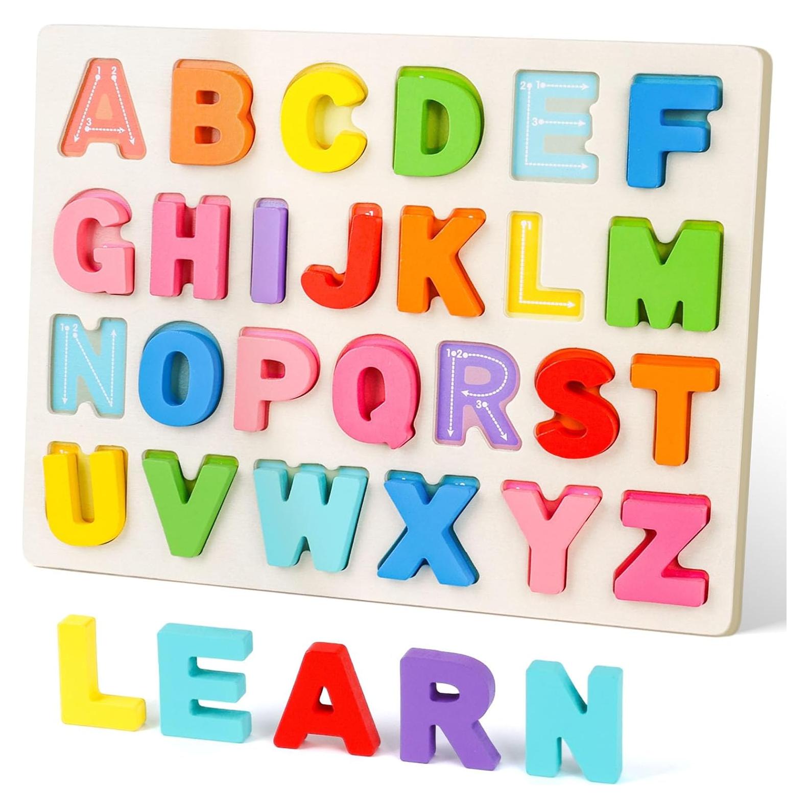 Rompecabezas de Alfabeto de Madera AMOR PRESENT 29.7x22.1cm