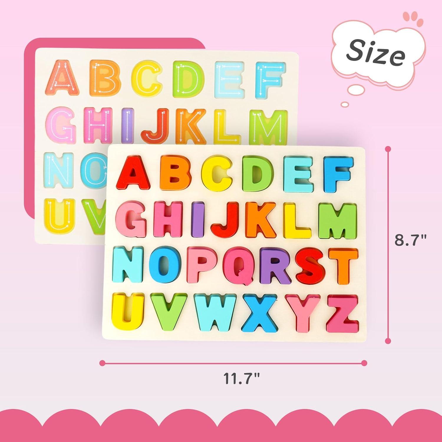 Rompecabezas de Alfabeto de Madera AMOR PRESENT 29.7x22.1cm