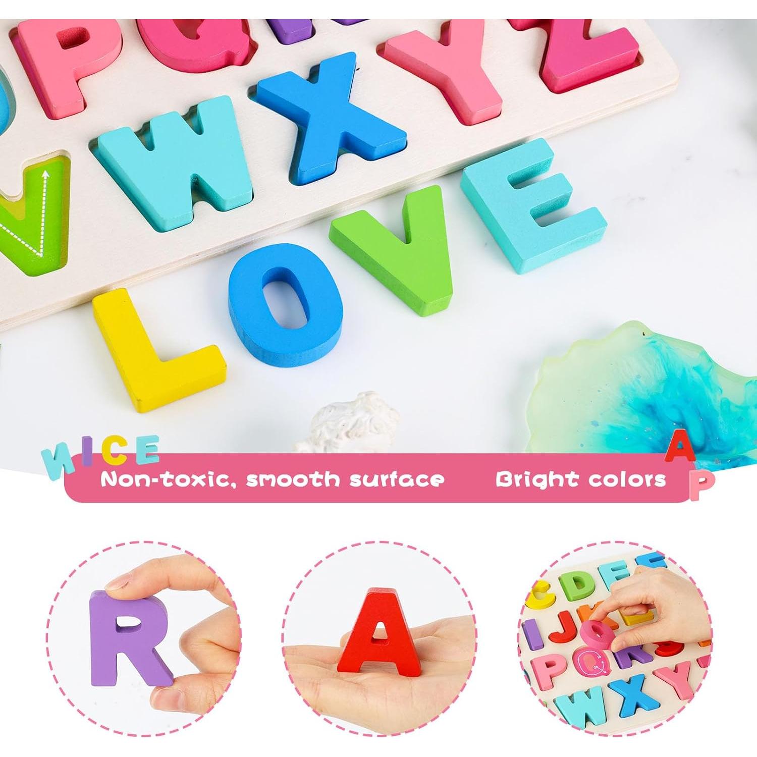 Rompecabezas de Alfabeto de Madera AMOR PRESENT 29.7x22.1cm