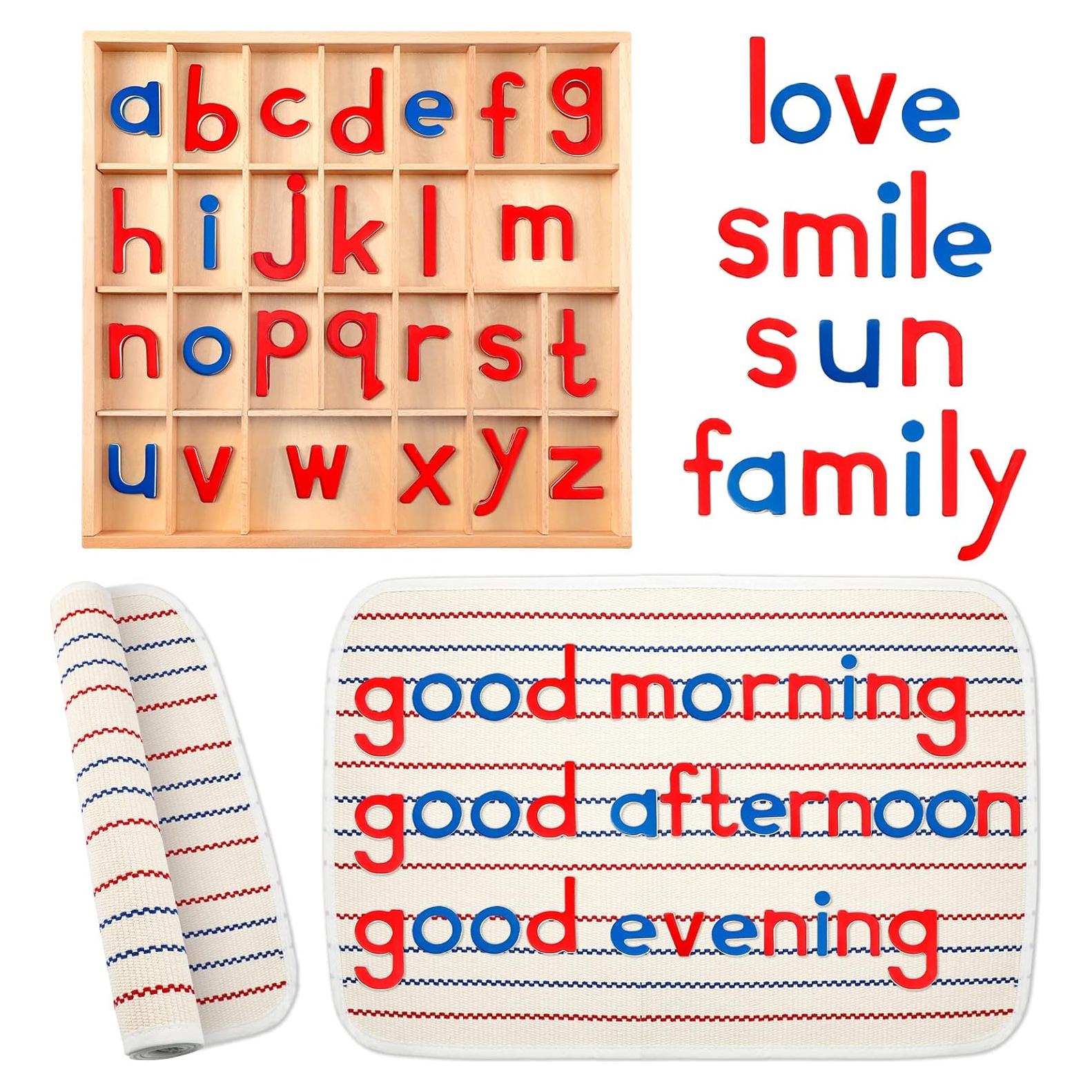 Juego de Letras Montessori Juexica con Caja y Alfombra 35x60cm