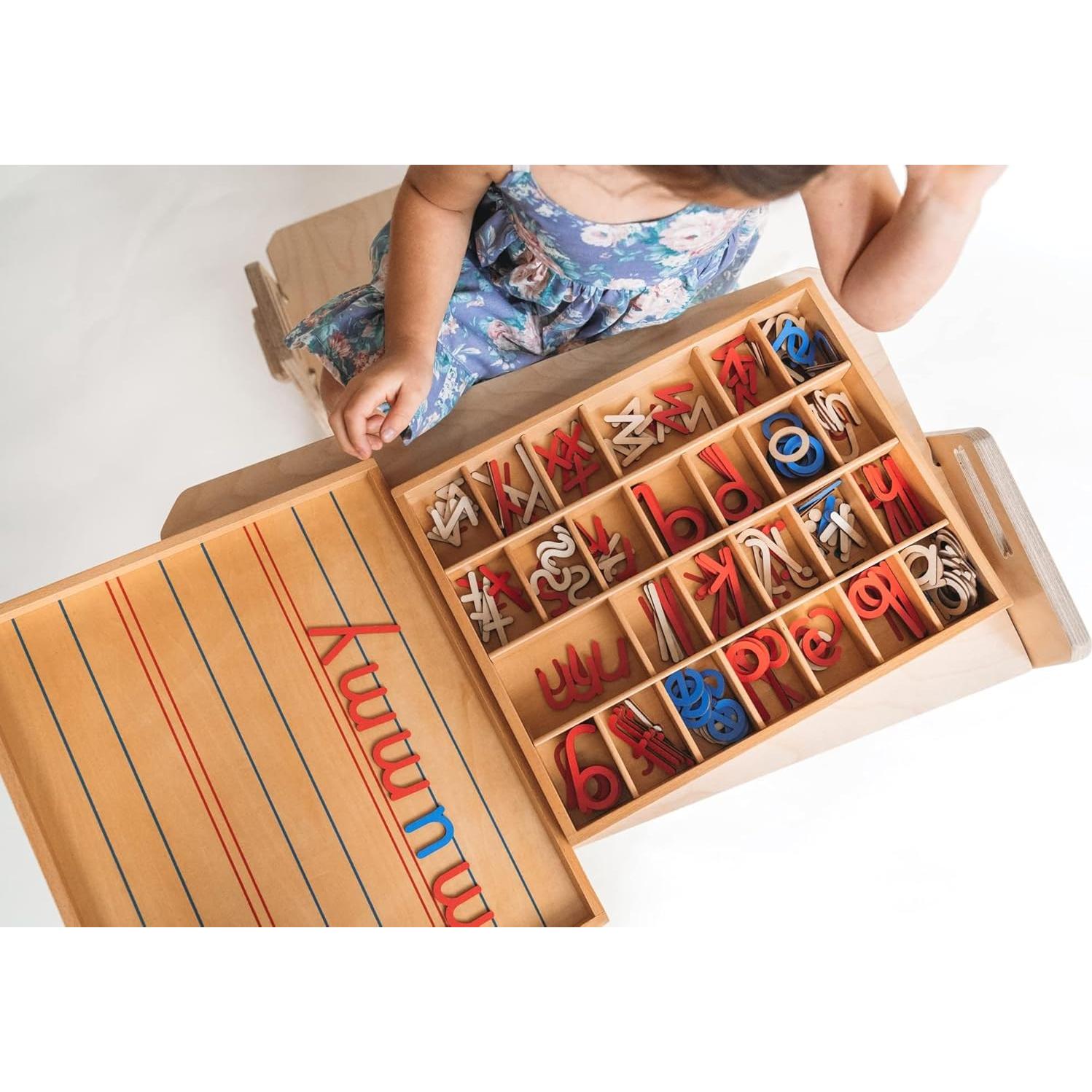 Alfabeto Móvil Montessori & Me - Letras de Madera 155 Piezas