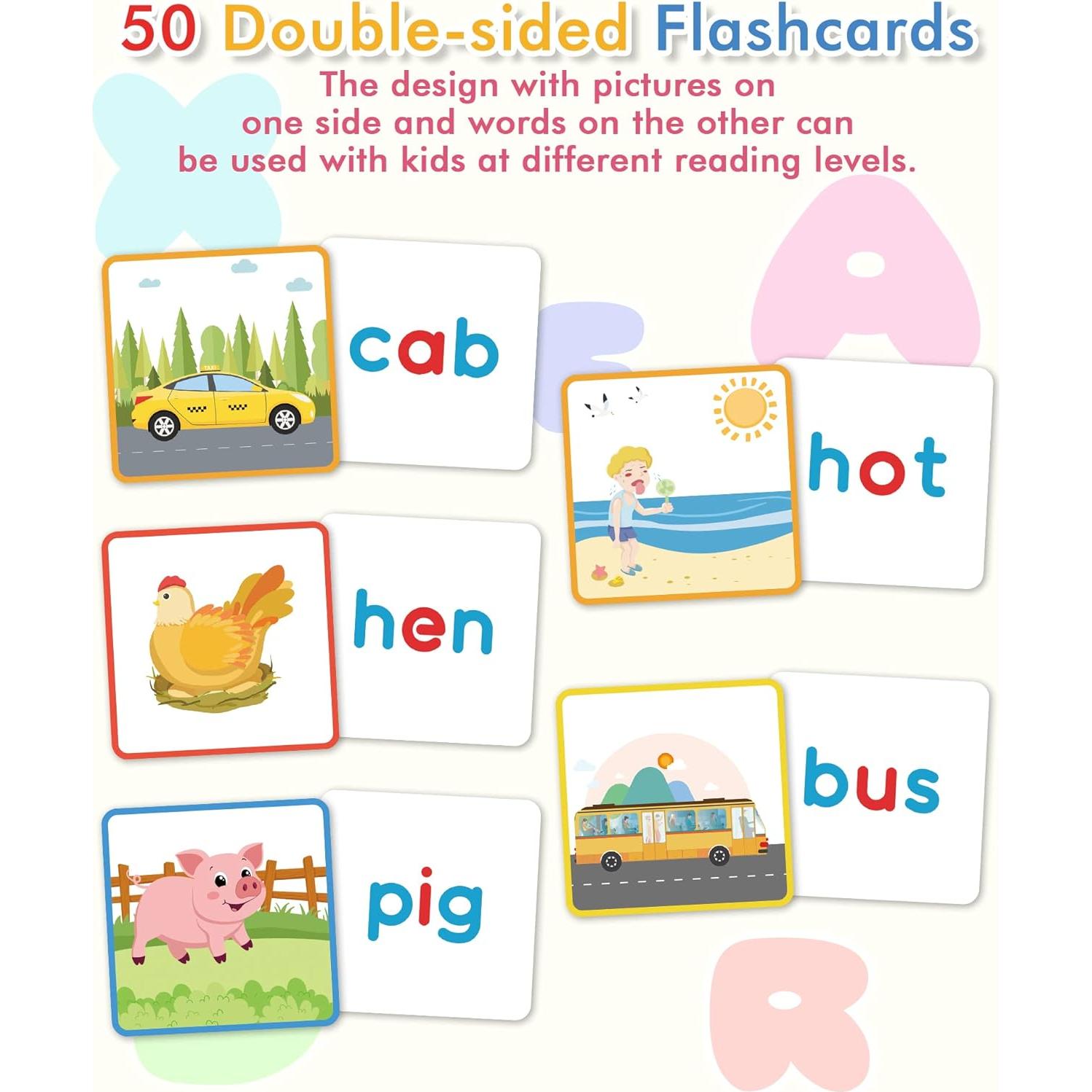 Juego de Ortografía CVC de Madera Gojmzo para Niños 3-6 Años