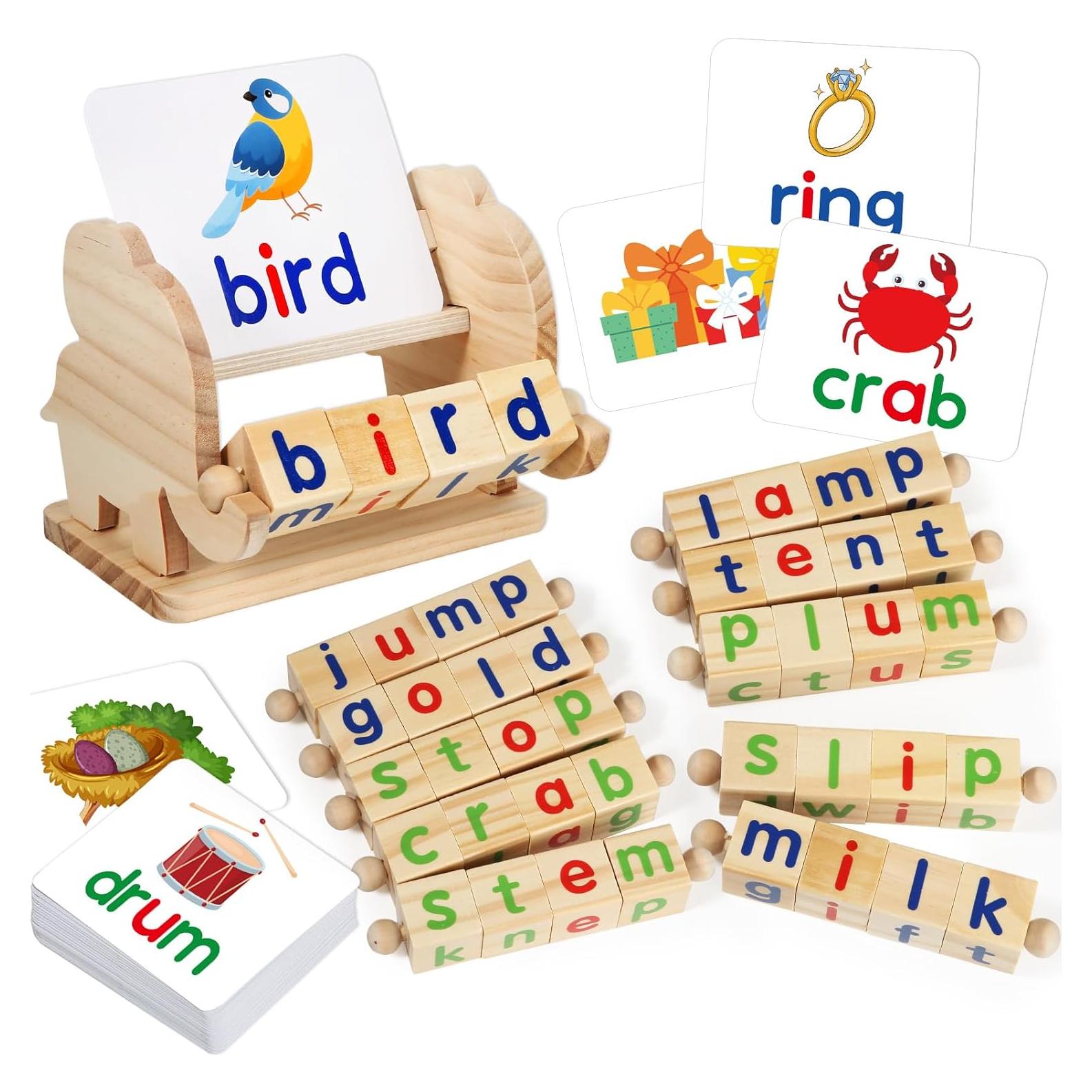 Juguete Educativo Montessori ShyLizard Bloques de Lectura Madera