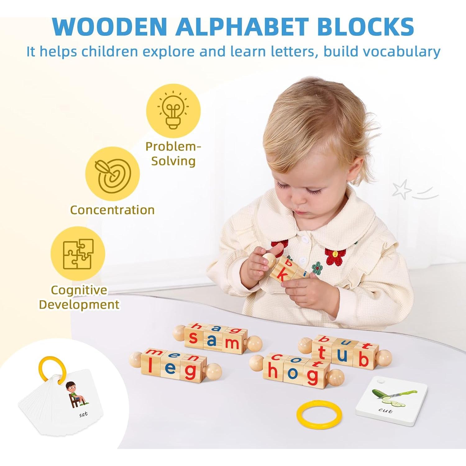 Juego Montessori 4 en 1 OOOK Alfabeto para Niños 3-6 Años