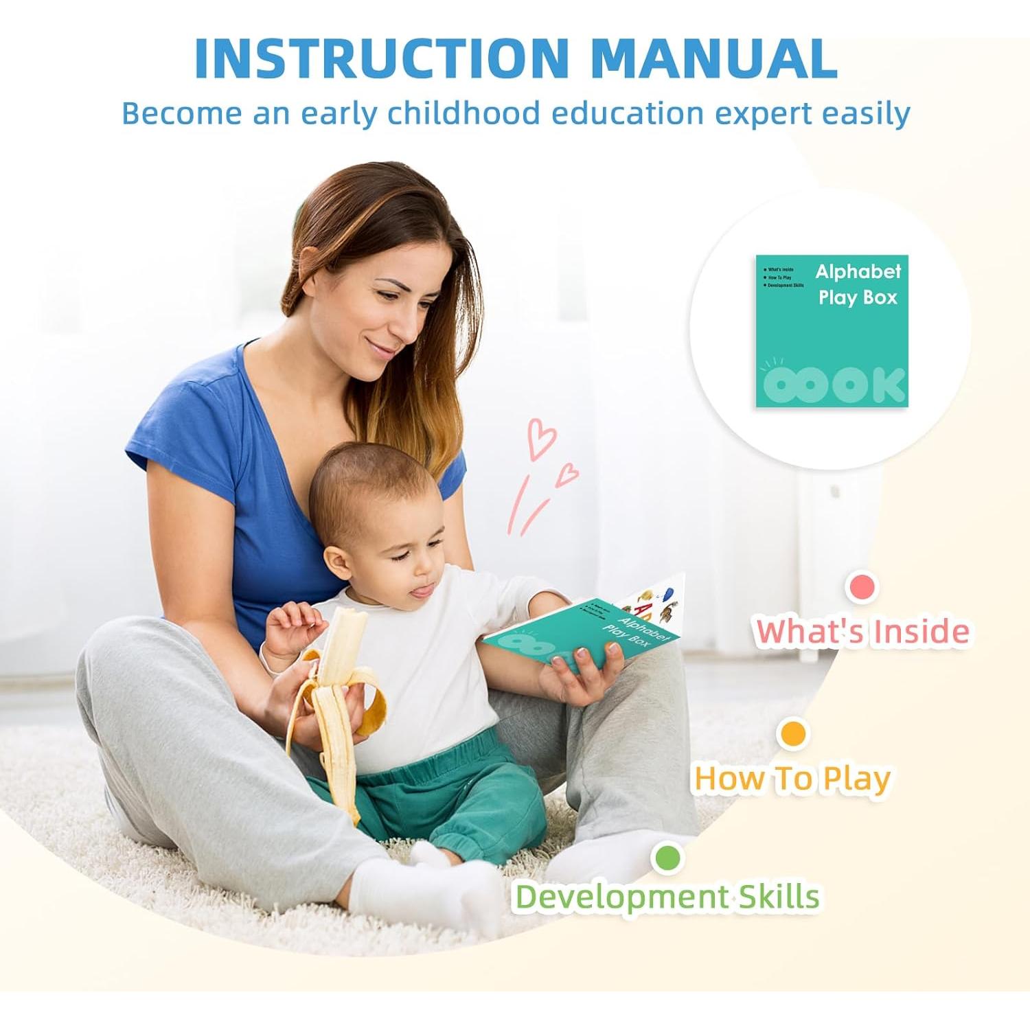 Juego Montessori 4 en 1 OOOK Alfabeto para Niños 3-6 Años