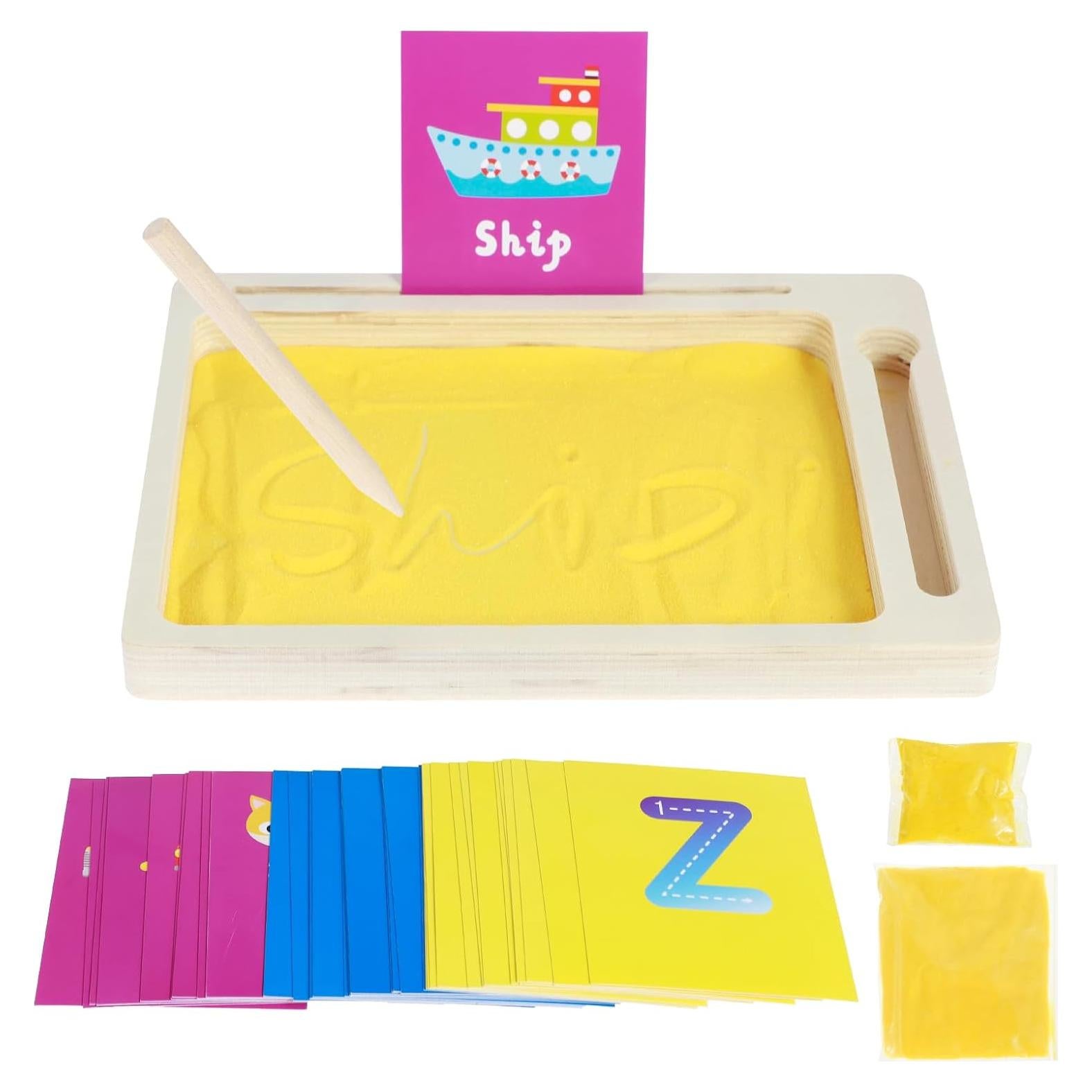 Bandeja de Arena Montessori de Madera para Niños 22.5x18cm