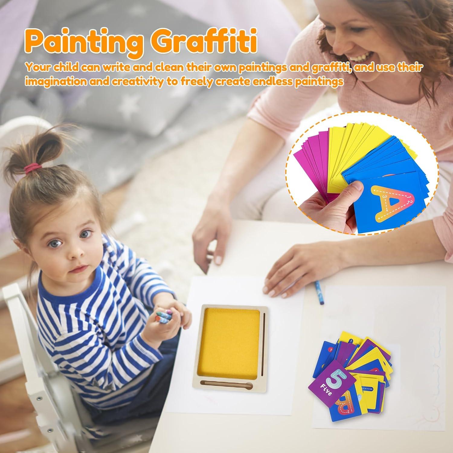 Bandeja de Arena Montessori de Madera para Niños 22.5x18cm