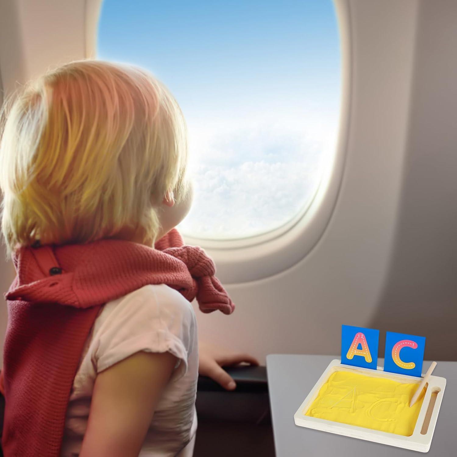 Bandeja de Arena Montessori de Madera para Niños 22.5x18cm