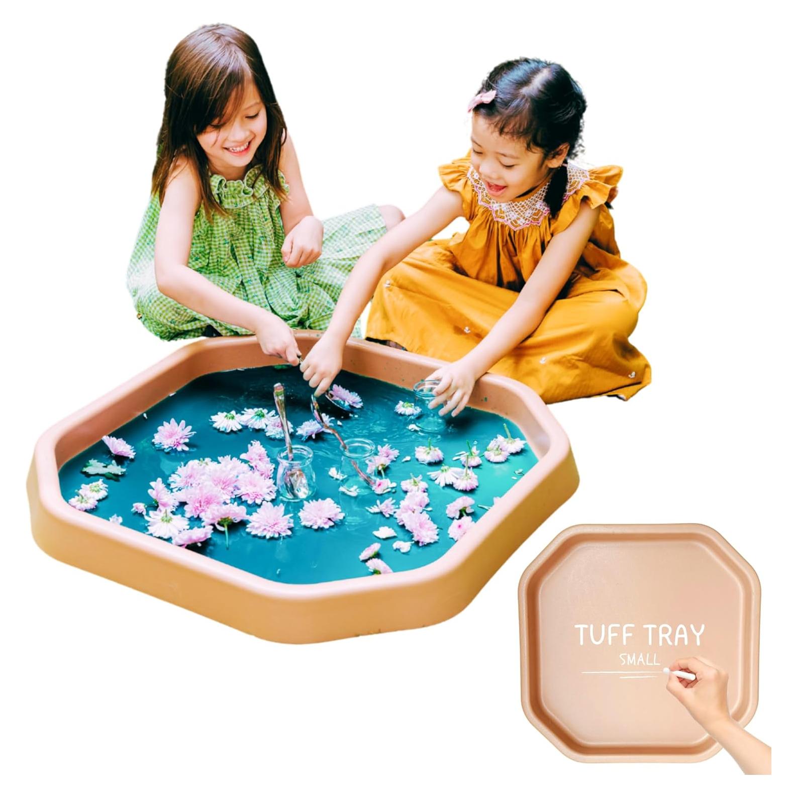 Bandeja Sensorial Tuff Marrón Pequeña 89.9x89.9cm para Niños