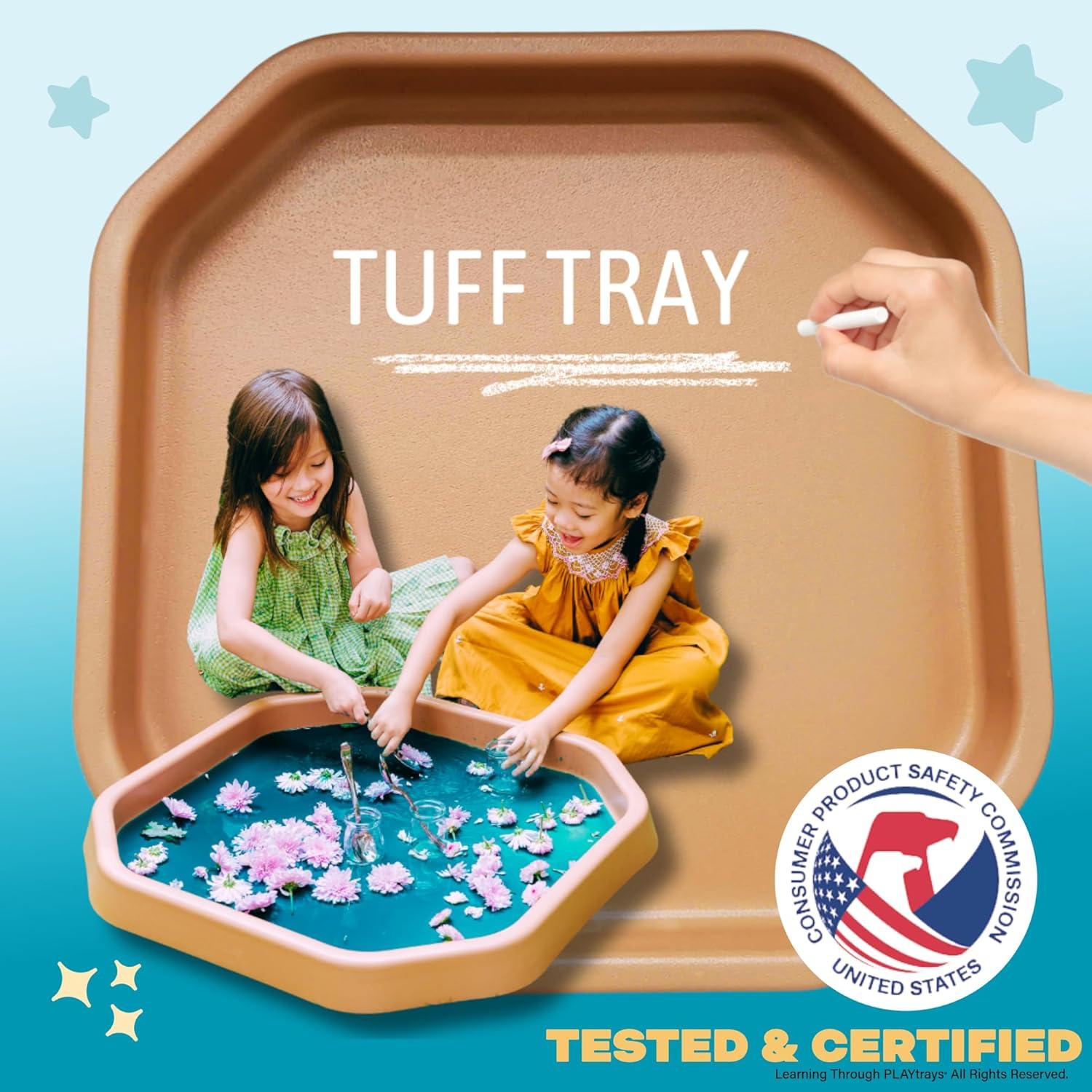 Bandeja Sensorial Tuff Marrón Pequeña 89.9x89.9cm para Niños