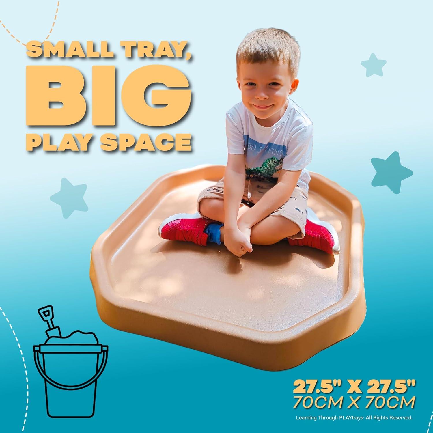 Bandeja Sensorial Tuff Marrón Pequeña 89.9x89.9cm para Niños