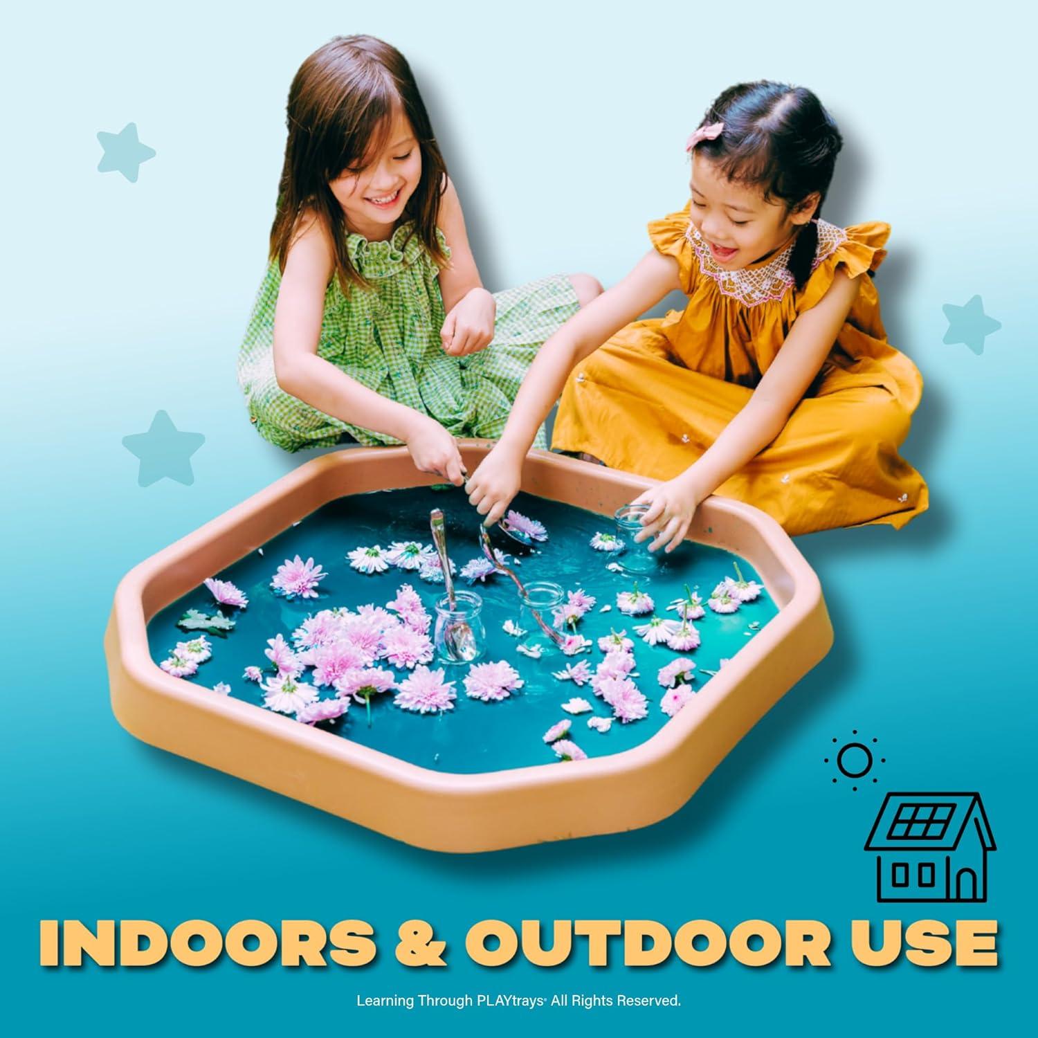 Bandeja Sensorial Tuff Marrón Pequeña 89.9x89.9cm para Niños