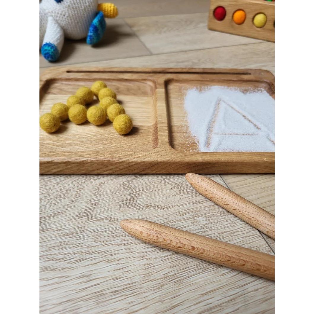 Bandeja de Aprendizaje Montessori de Madera 15x25cm