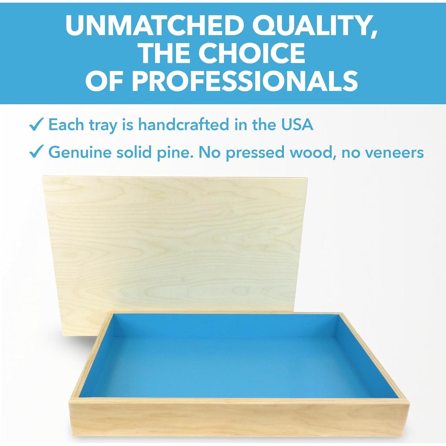 Bandeja de arena de madera Play Therapy Supply con tapa