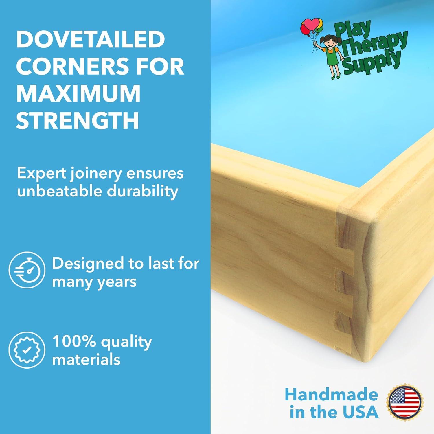 Bandeja de arena de madera Play Therapy Supply con tapa