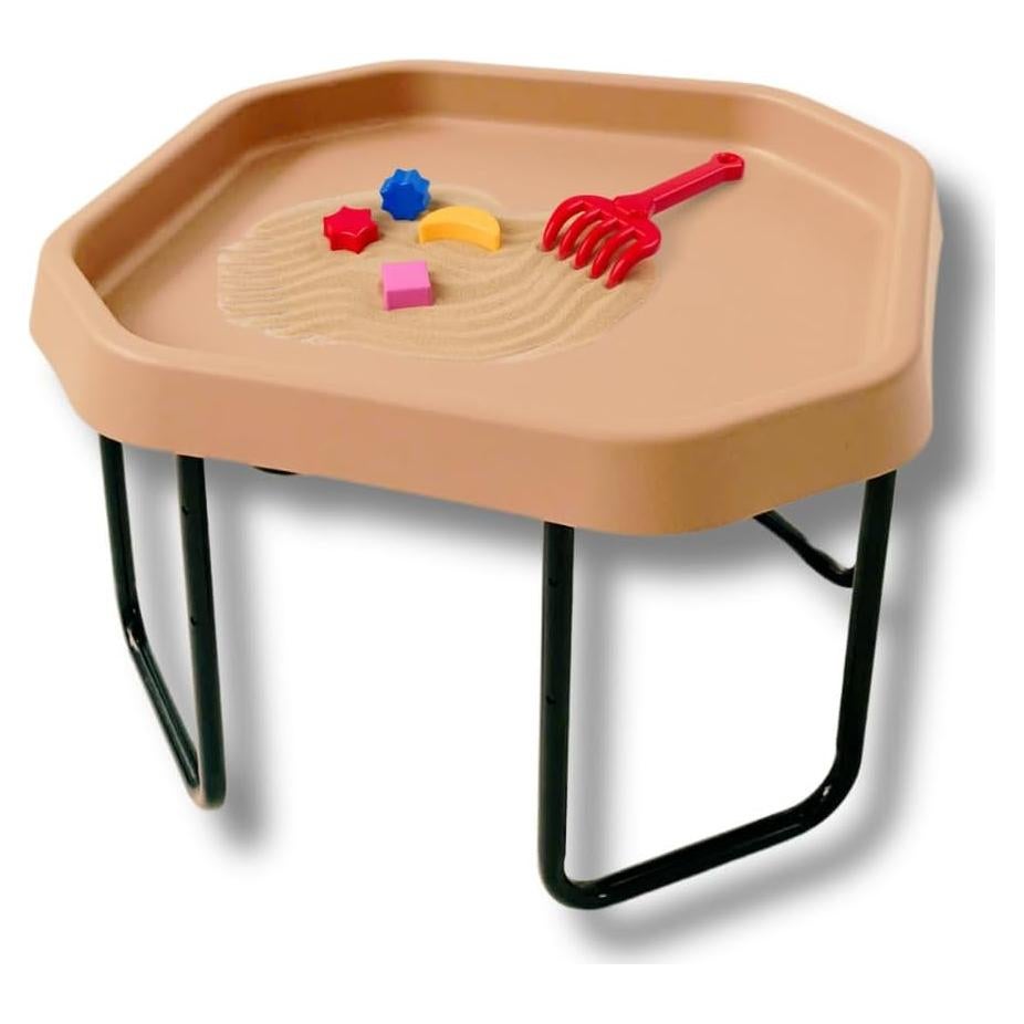 Bandeja Tuff Marrón Pequeña + Soporte Ajustable para Juego Sensorial