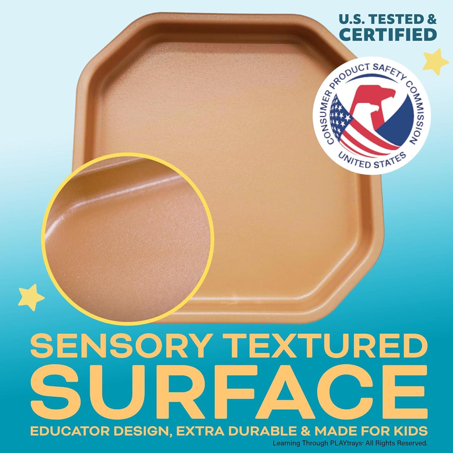 Bandeja Tuff Marrón Pequeña + Soporte Ajustable para Juego Sensorial