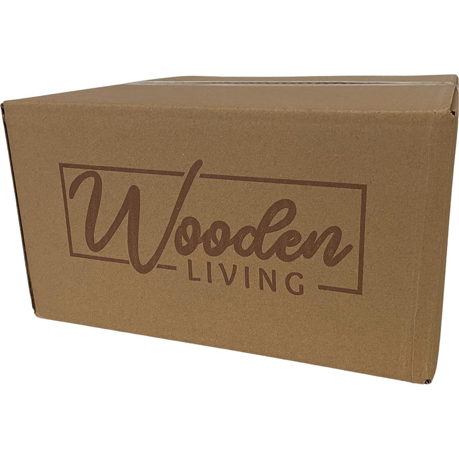 Bandeja de Madera Cuadrada Wooden Living - Paquete de 4