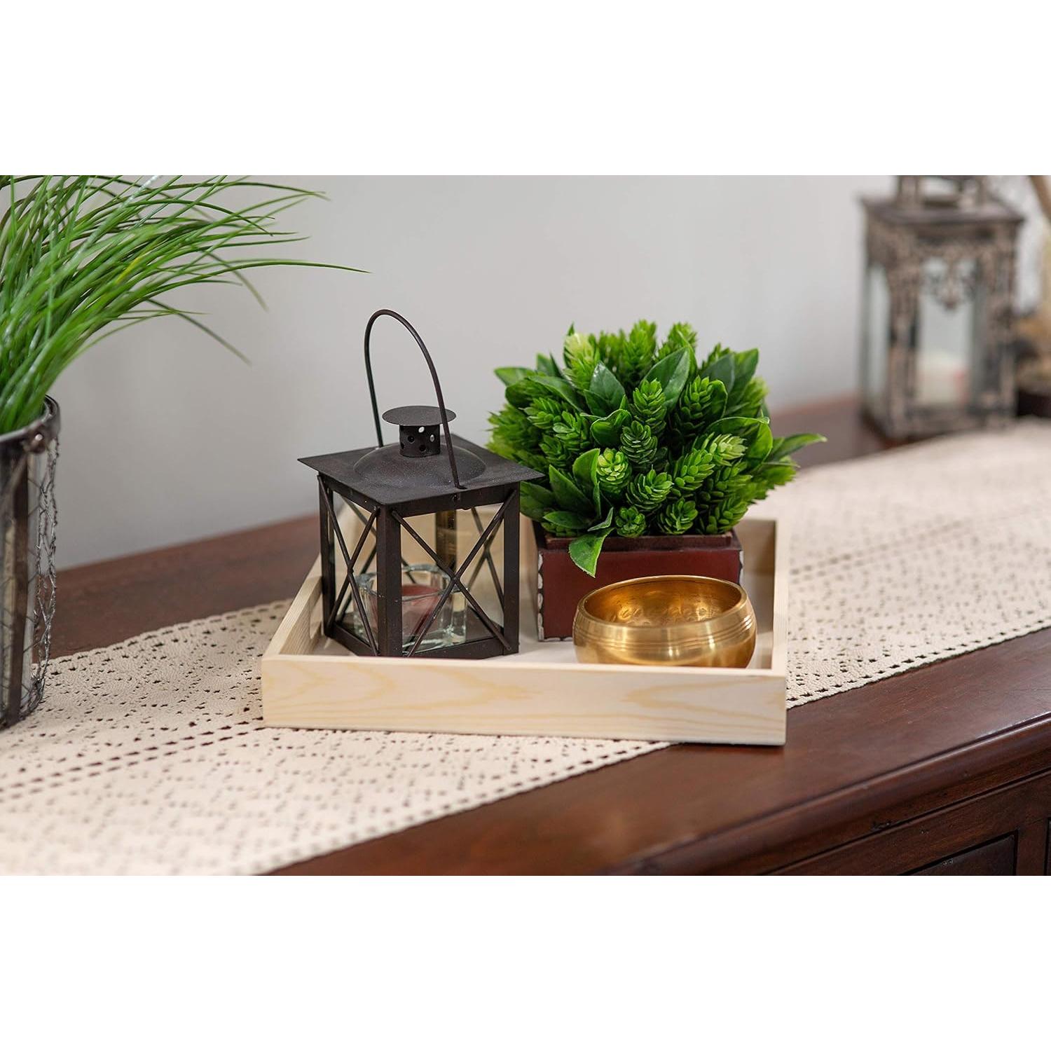 Bandeja de Madera Cuadrada Wooden Living - Paquete de 4