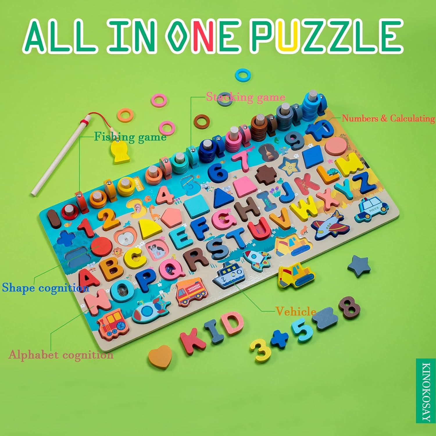 Rompecabezas de Alfabeto de Madera Montessori 45.2x22.1cm