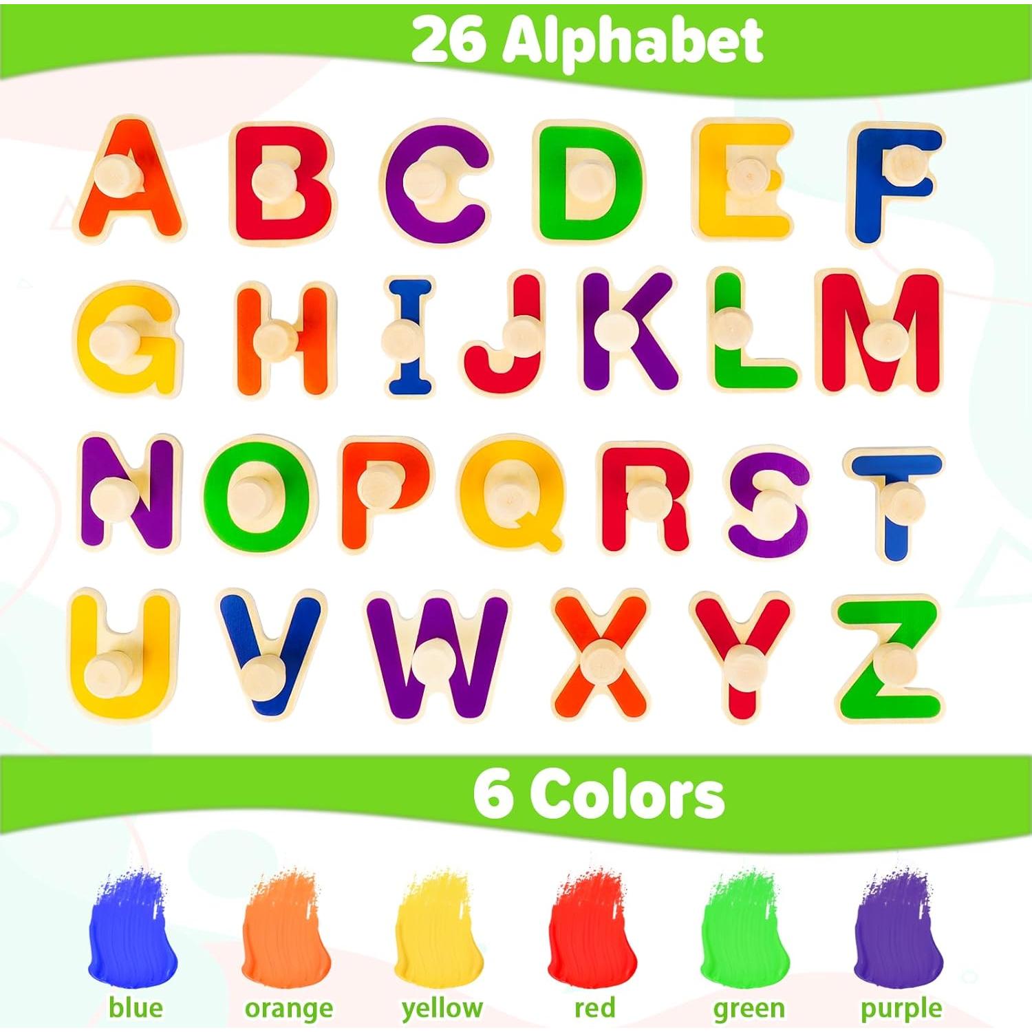 Rompecabezas de Alfabeto de Madera Jumlys para Niños 1-3 Años