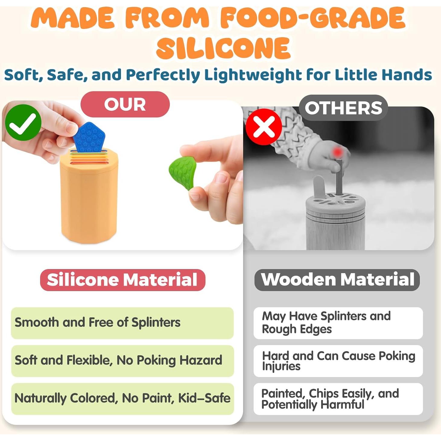 Juguete Montessori Clasificador de Colores LittleLamb 1-3 Años