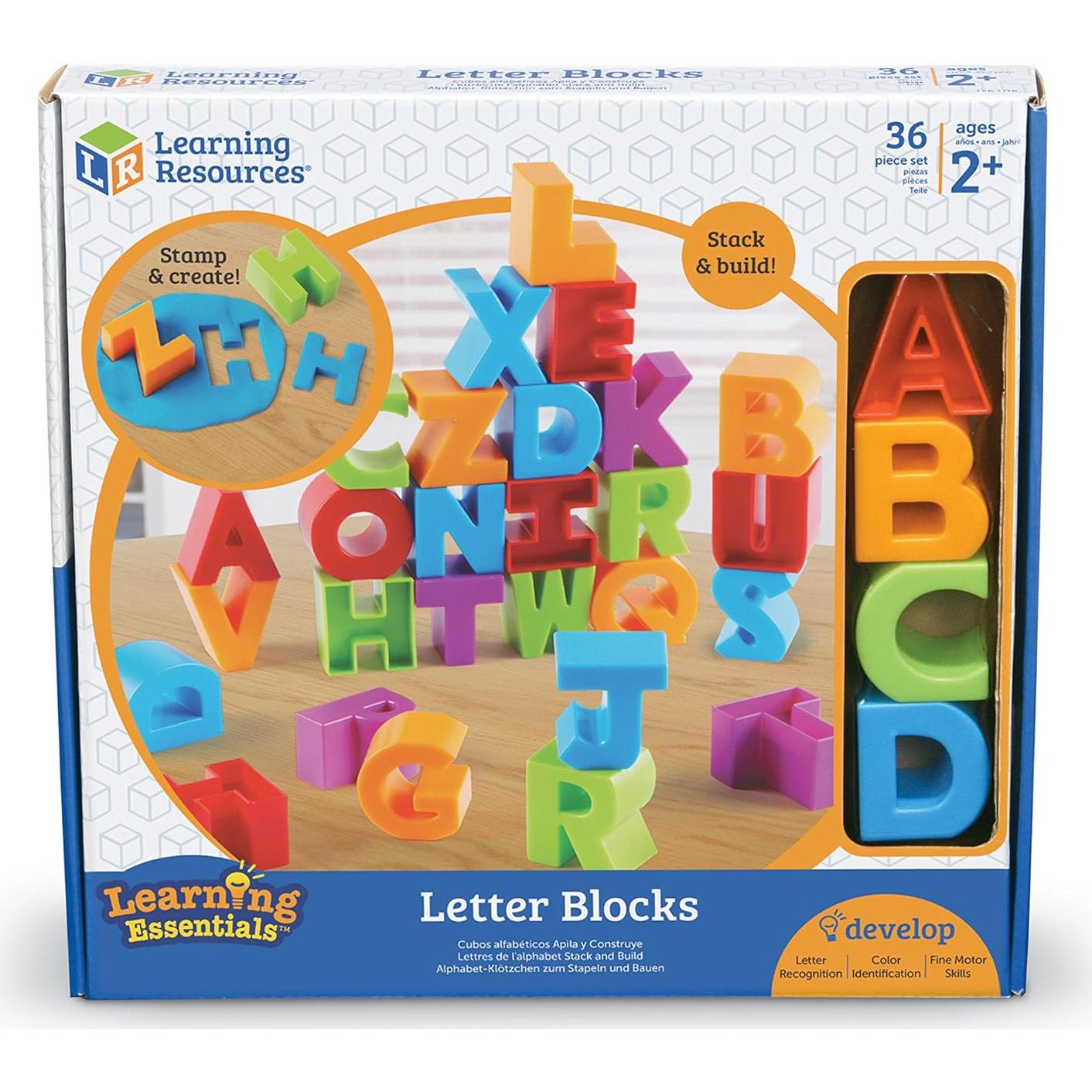 Bloques de Letras Learning Resources 36 Piezas Motricidad Fina