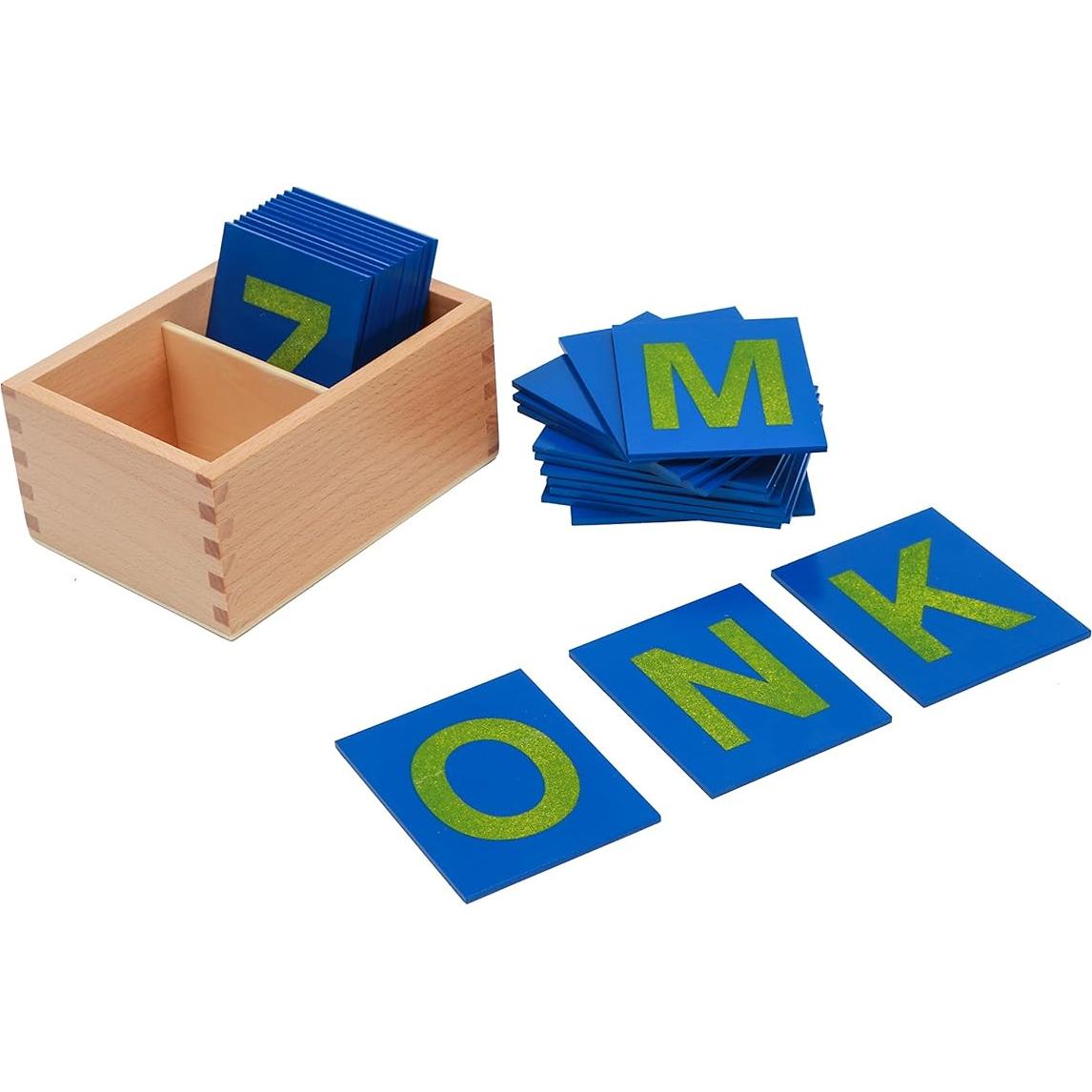 Juego de Letras de Papel de Lija Adena Montessori - 52 Tarjetas