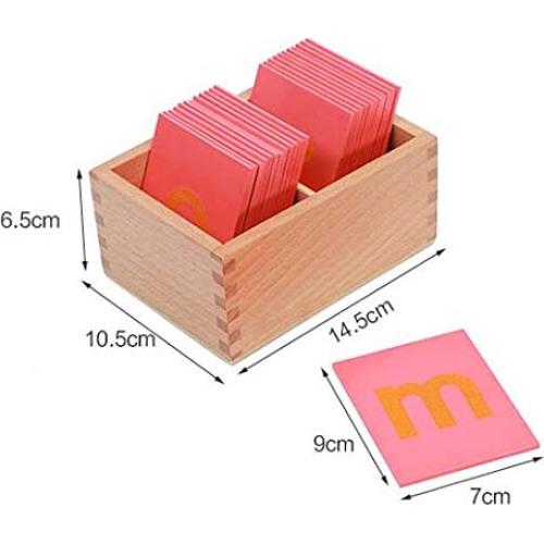 Juego de Letras de Papel de Lija Adena Montessori - 52 Tarjetas