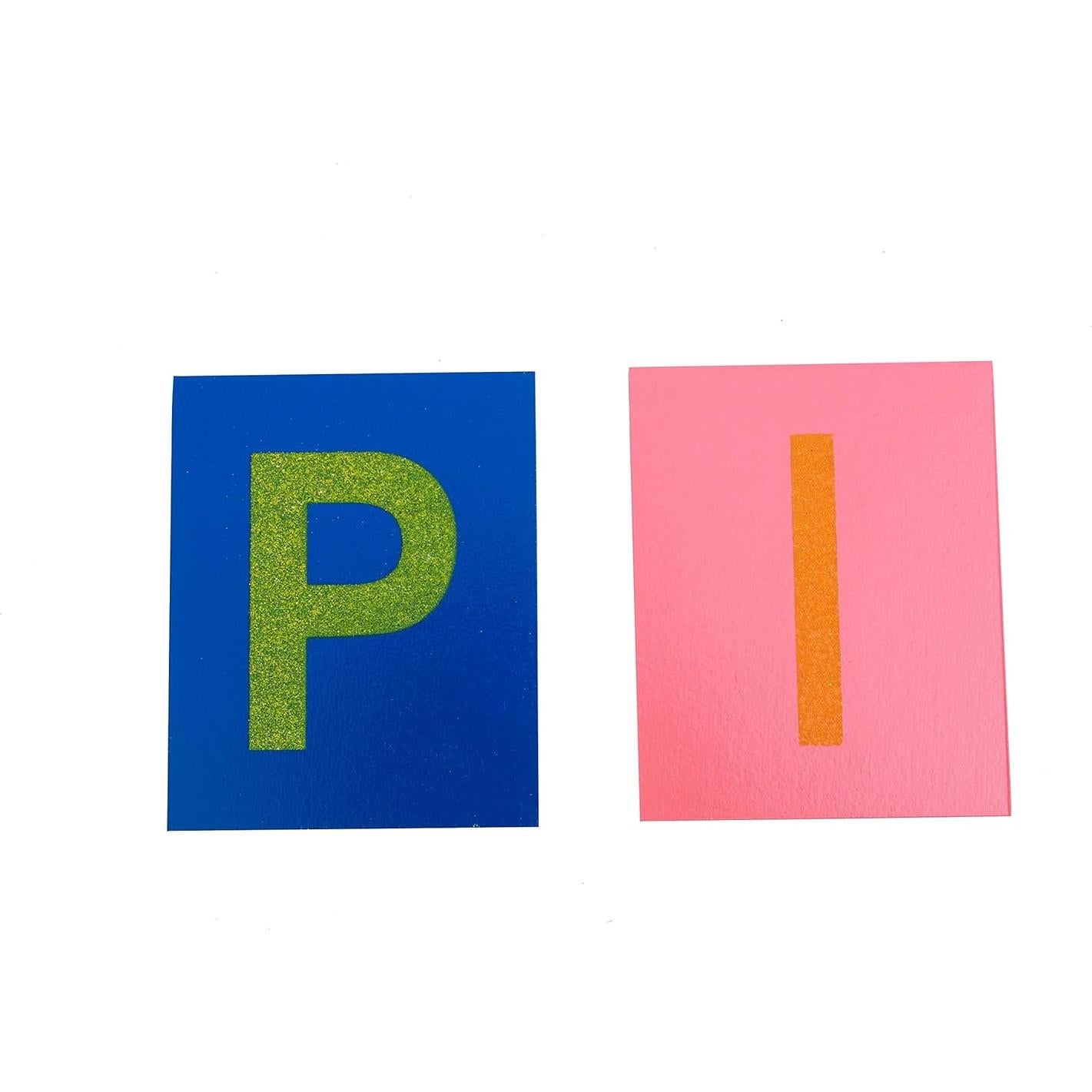 Juego de Letras de Papel de Lija Adena Montessori - 52 Tarjetas