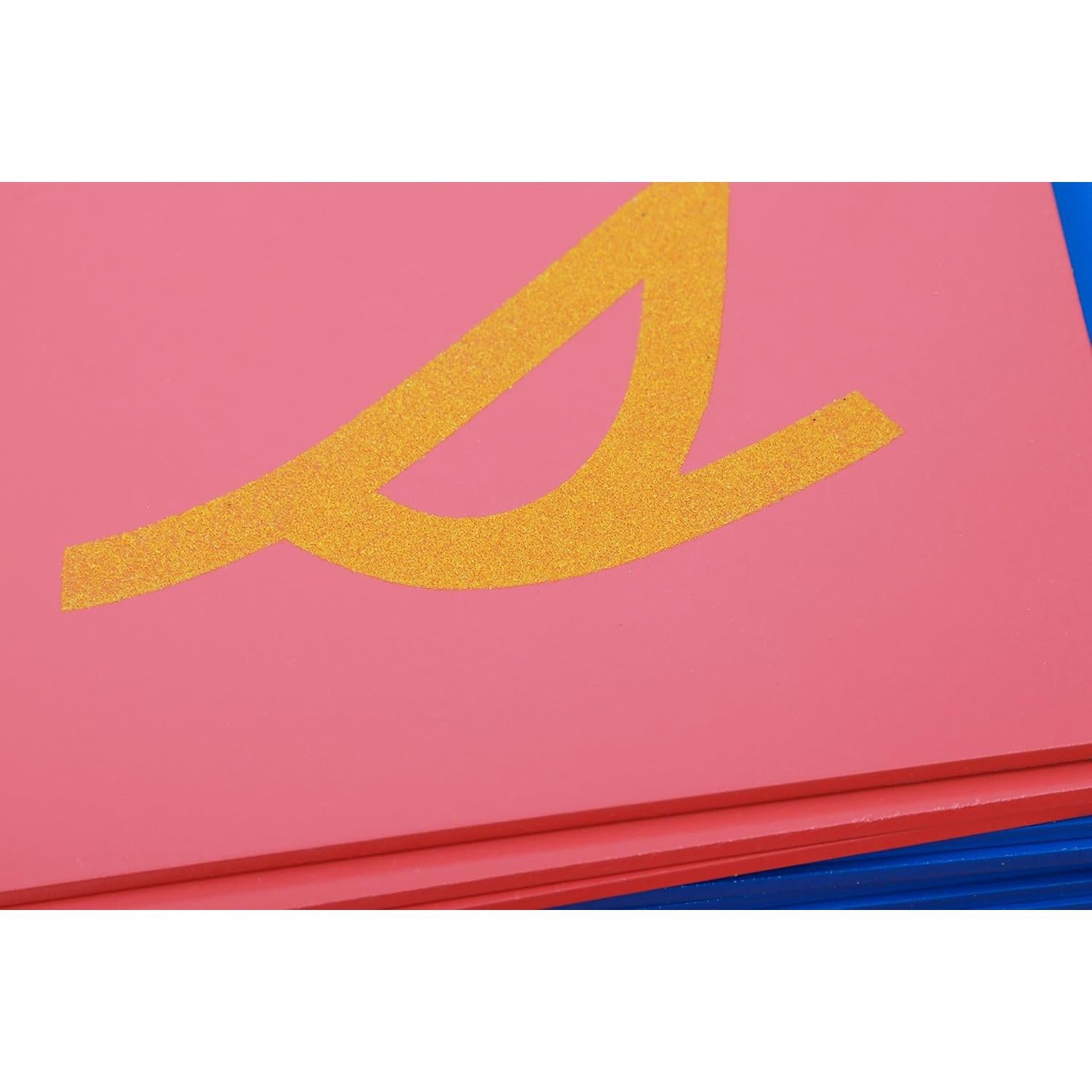 Letras de Lija Cursivas Adena Montessori - 26 Piezas