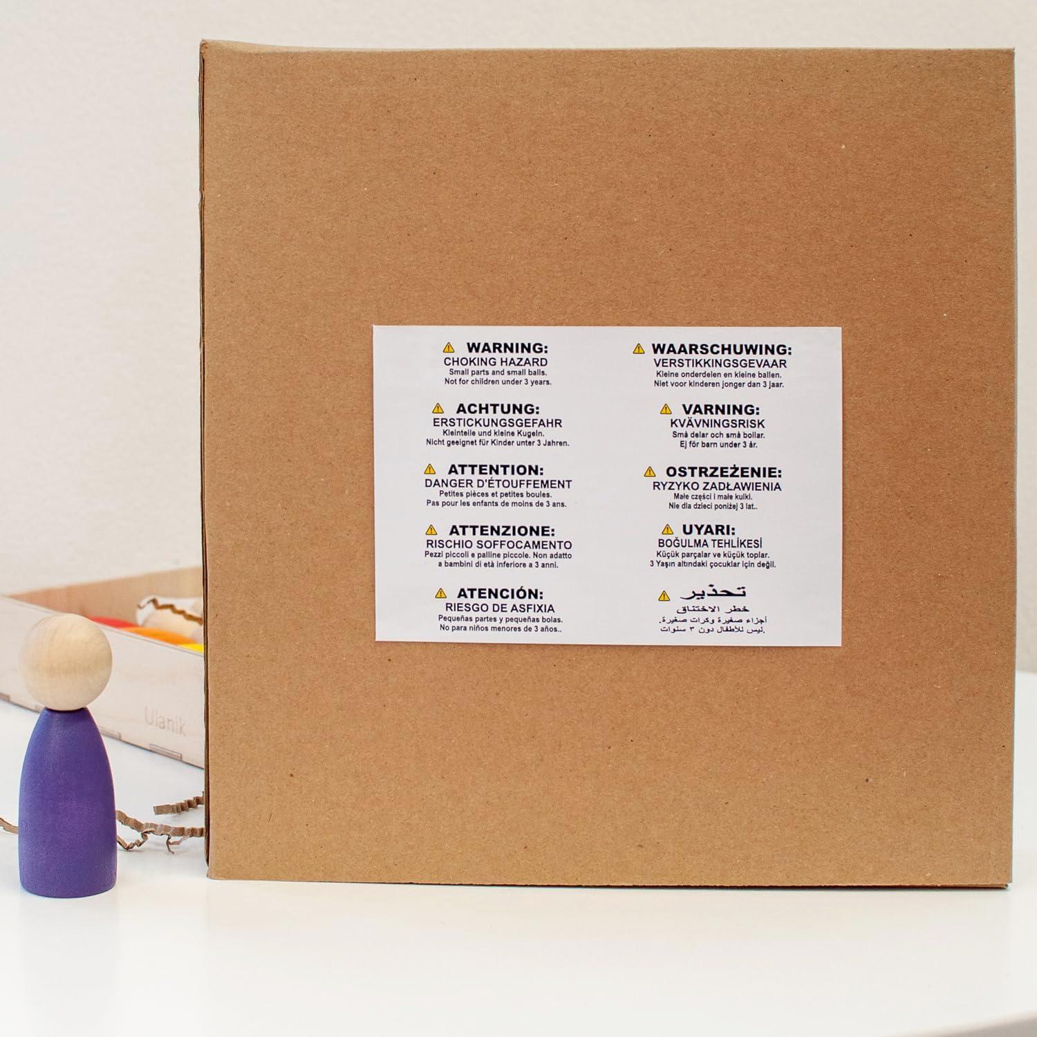 Muñecos de Madera Ulanik 12 Piezas Montessori 3 Años